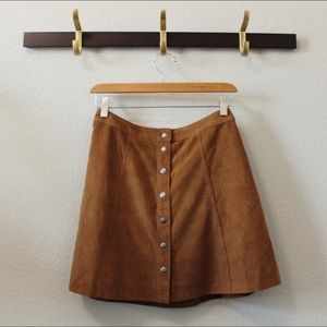 Abercrombie & Fitch tan faux suede